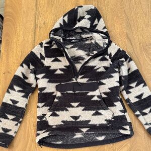 Black and White Geometric Hoodie